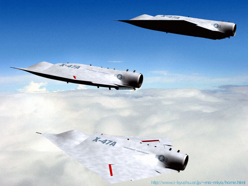 X-47A Drones in Flight