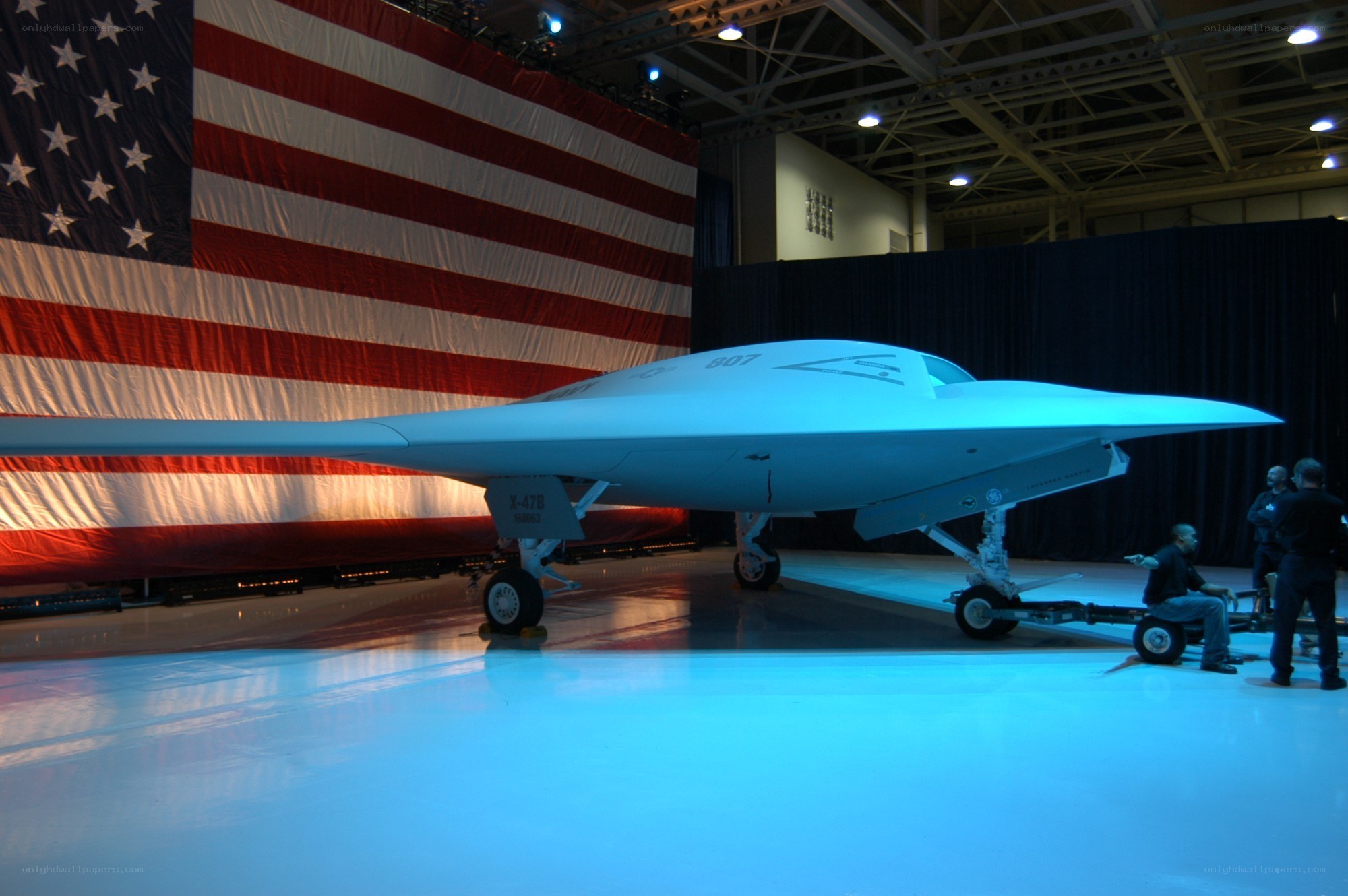 X-47B drone on display