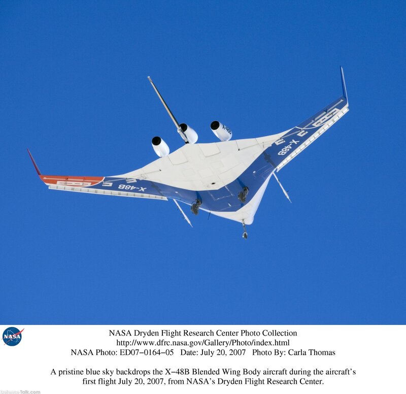 X-48B aircraft first flight