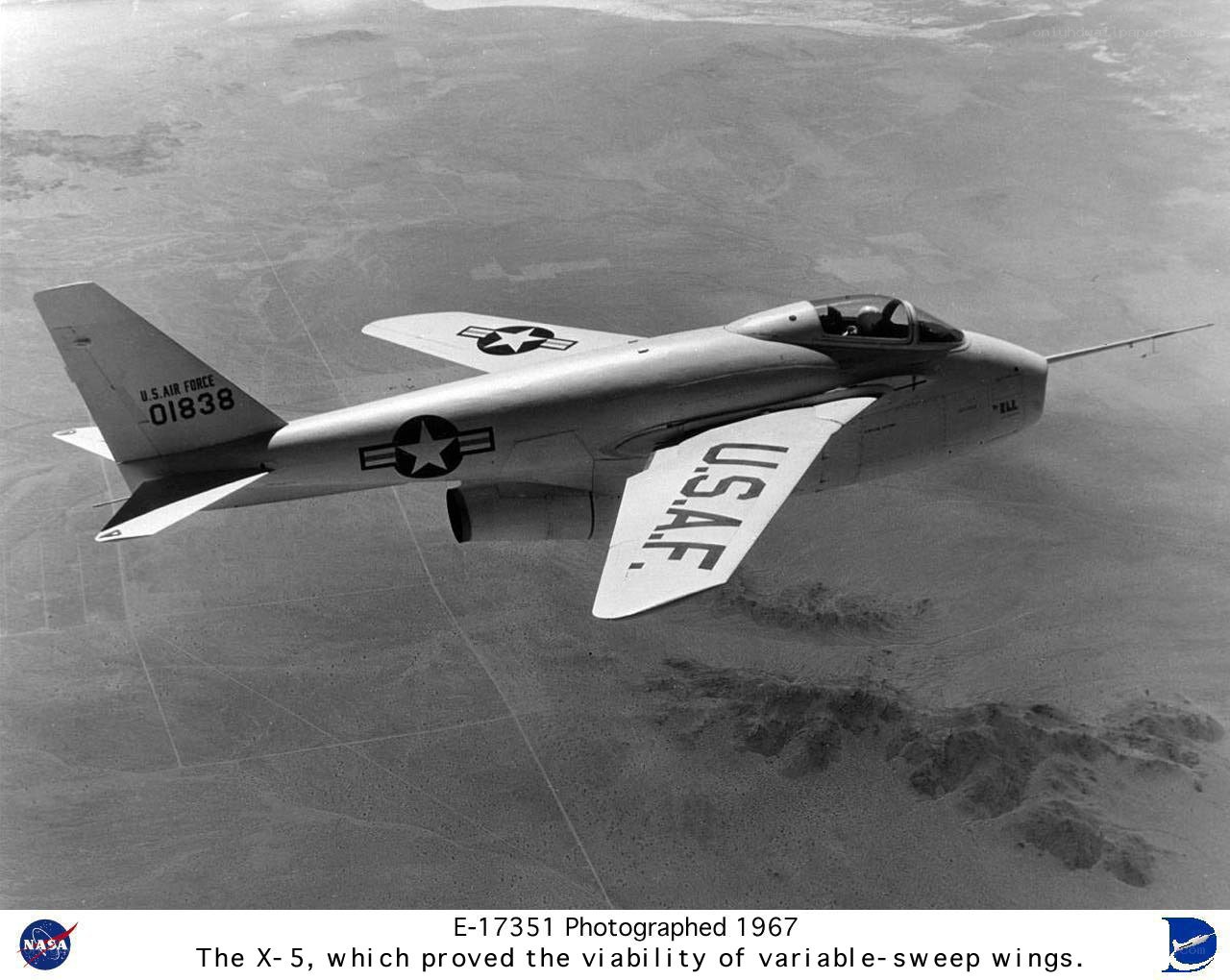 X-5 variable-sweep wing aircraft