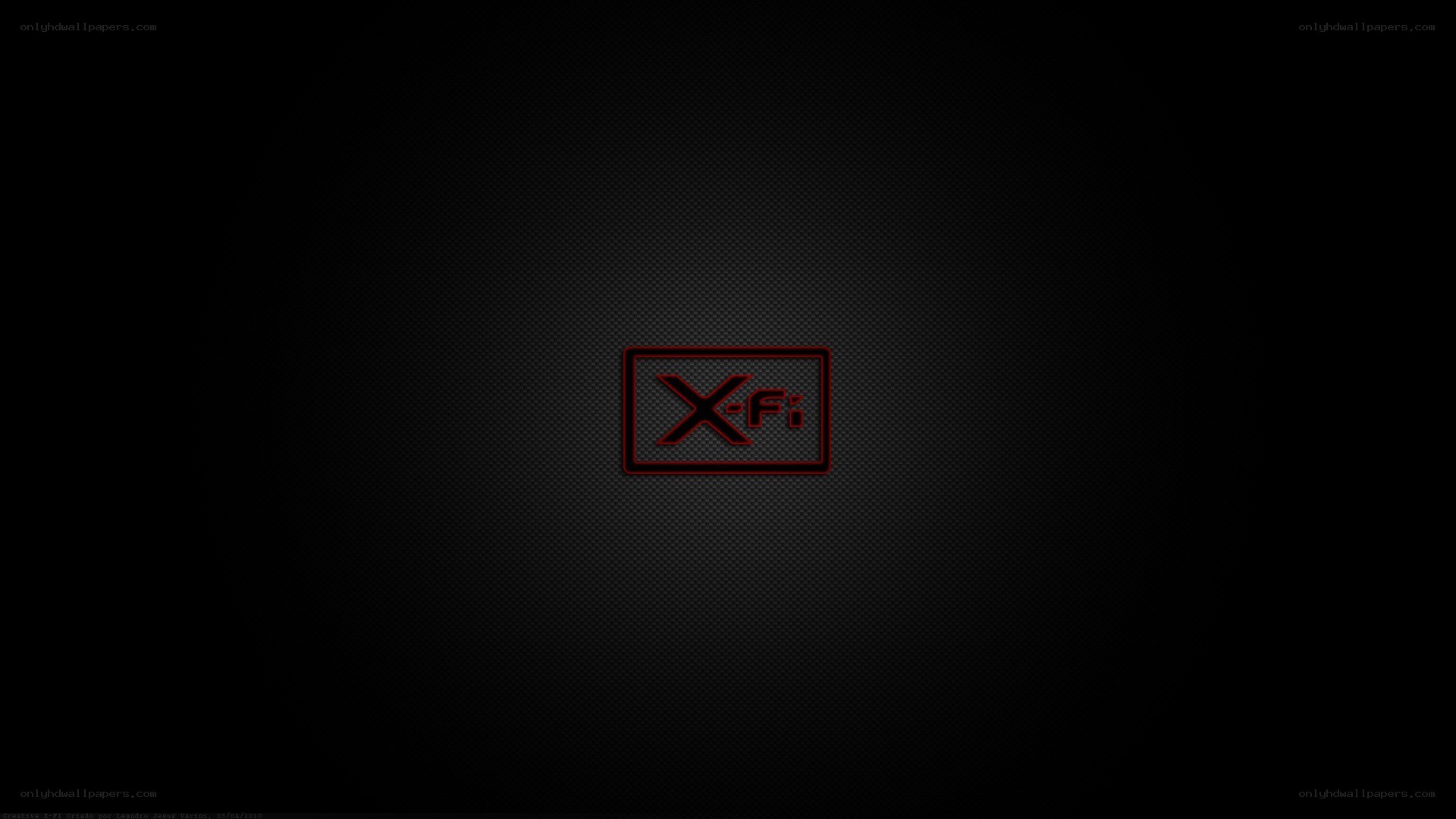 X-Fi logo on dark background
