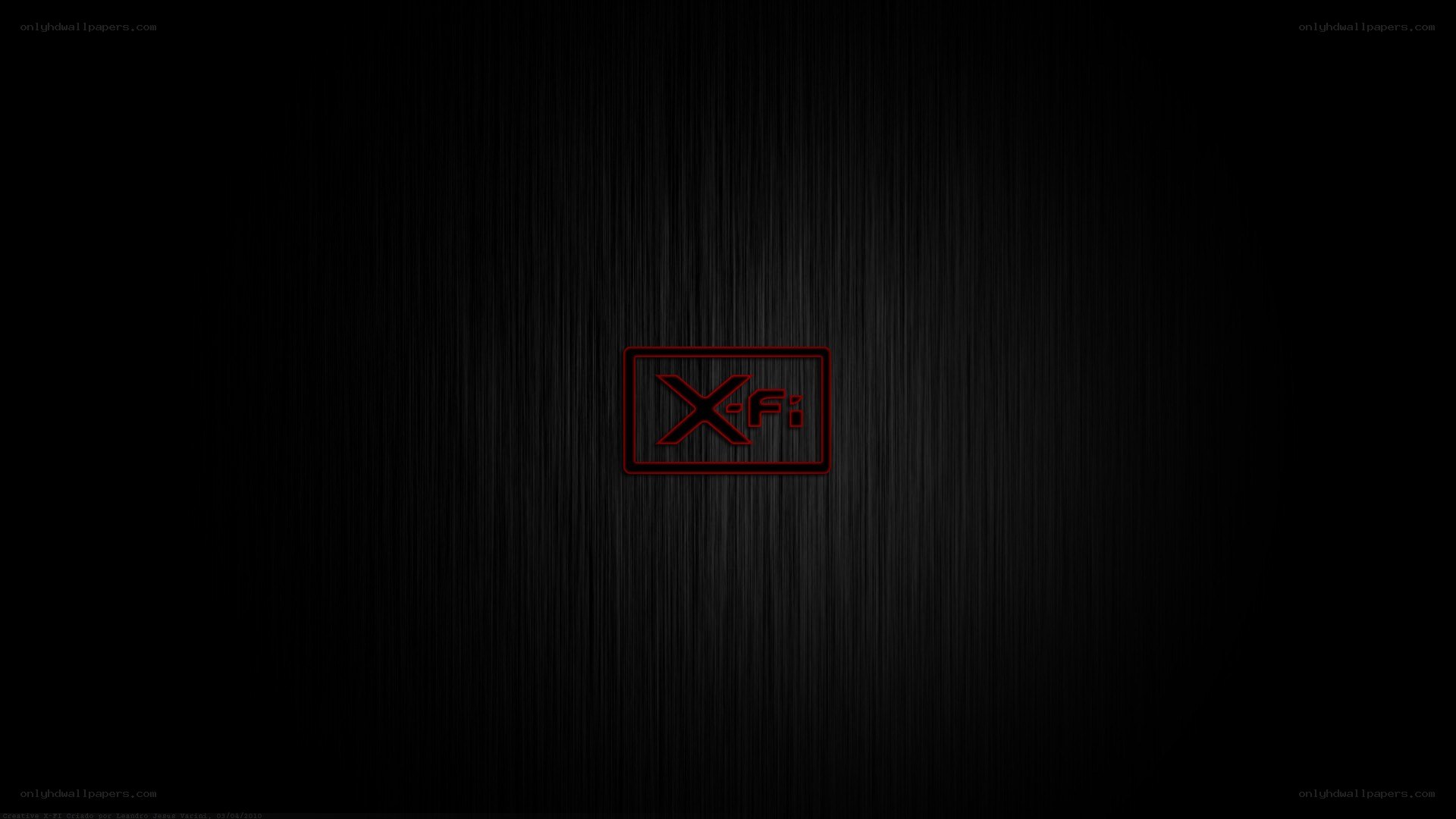 X-Fi logo on dark background