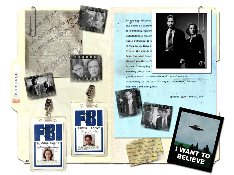 X-Files evidence board