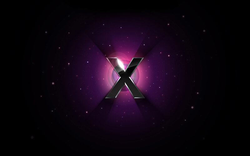 X logo on purple background