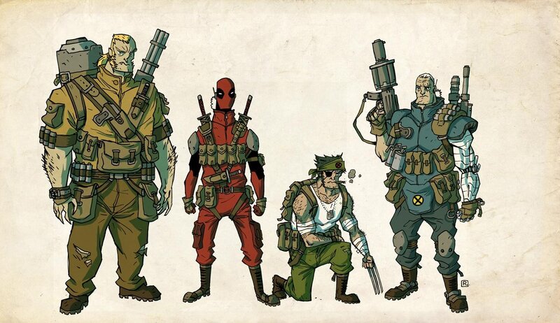 X-Men and Deadpool concept art