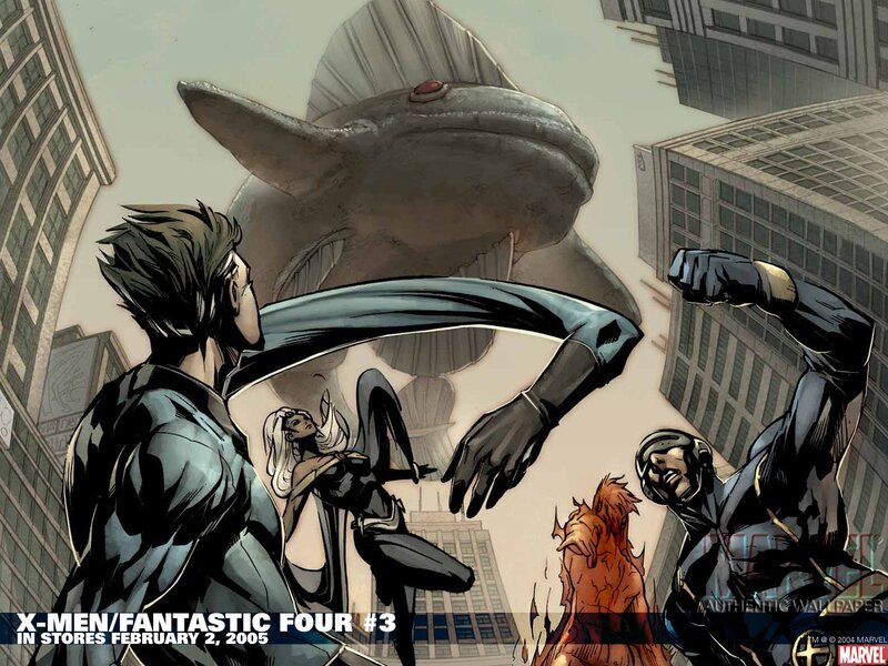 X-Men and Fantastic Four face giant shark