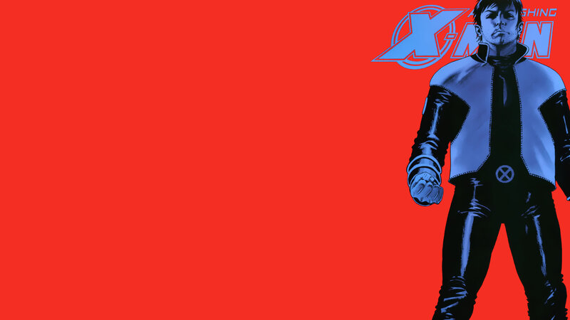 X-Men character on red background