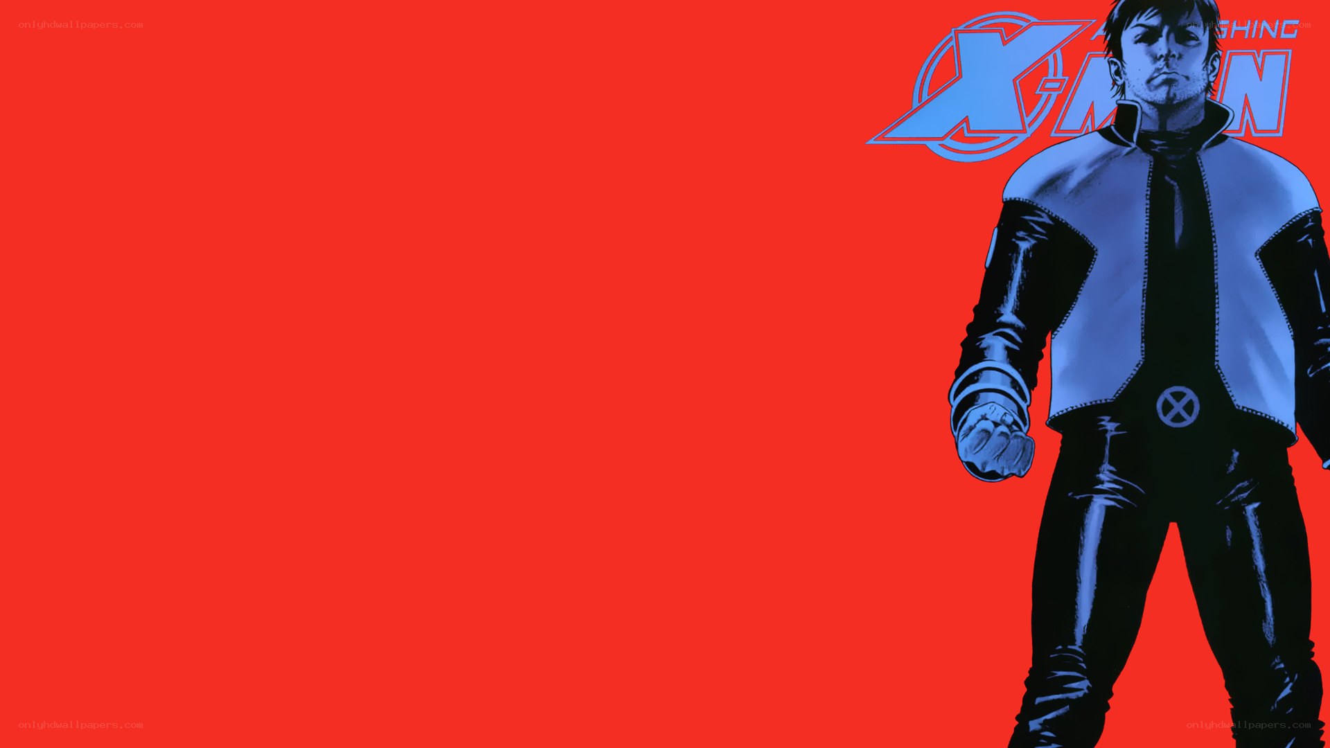 X-Men character on red background