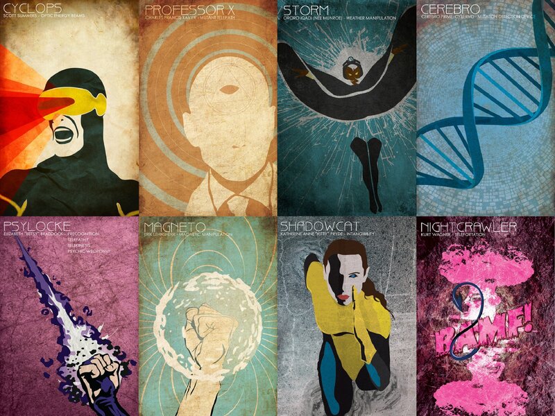 X-Men character posters