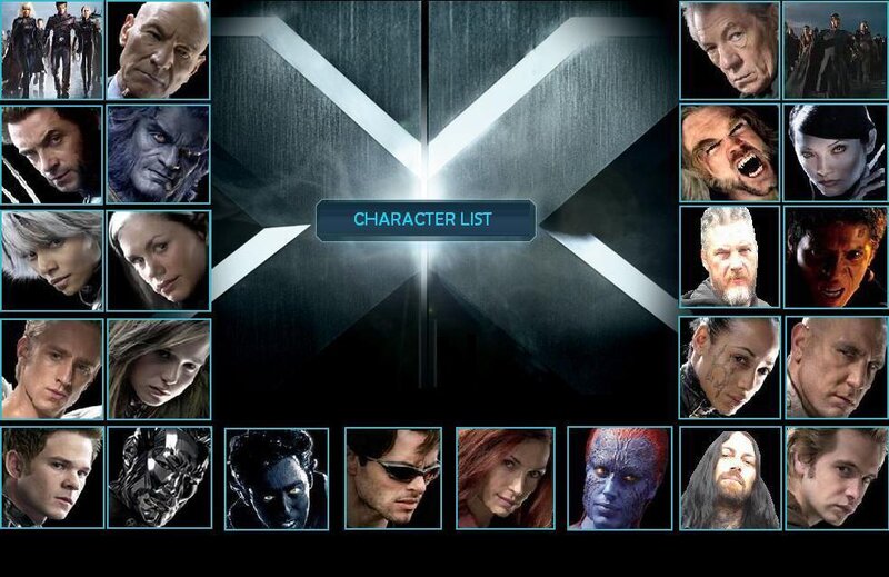X-Men Characters Collage — Black