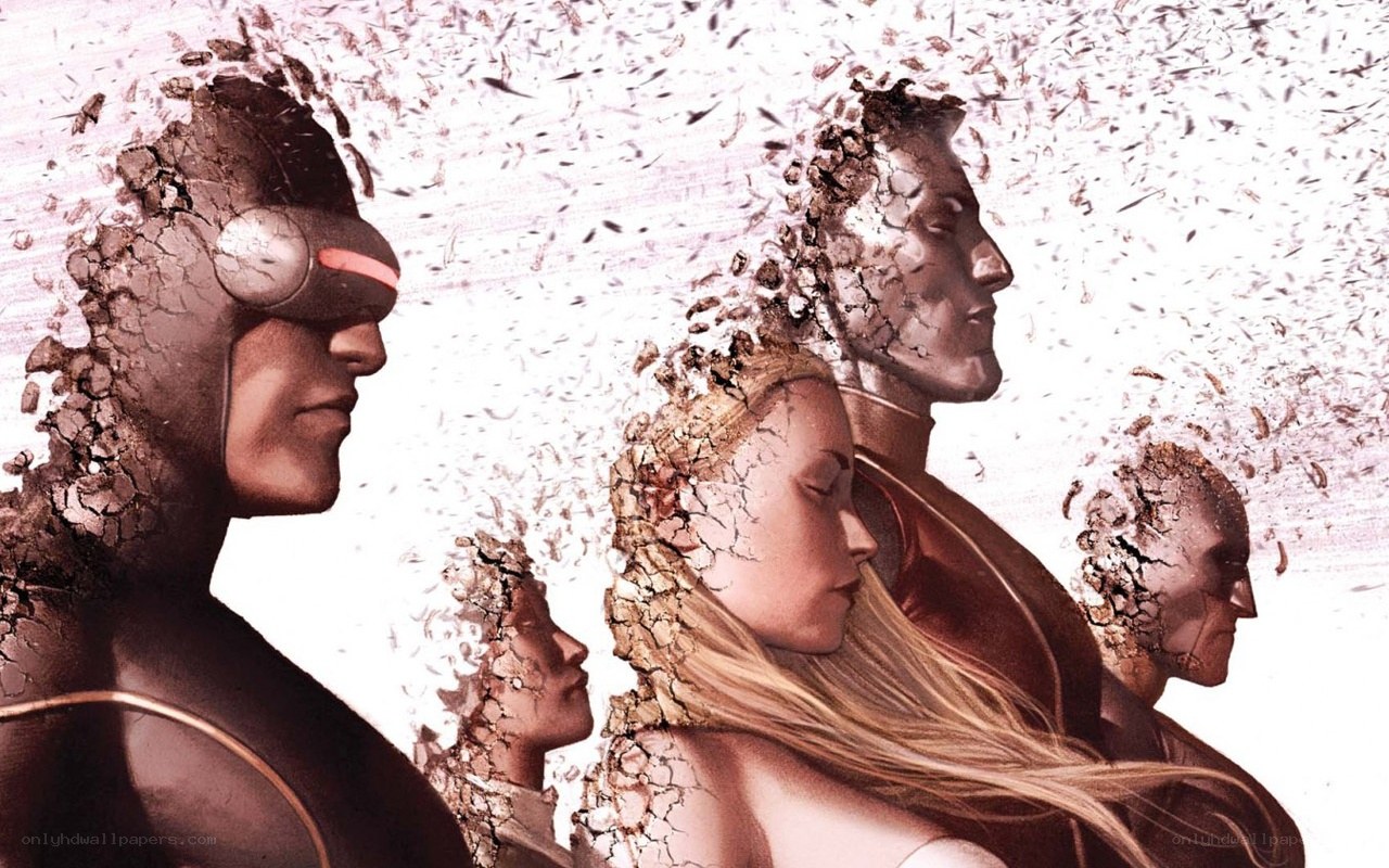 X-Men characters disintegrating