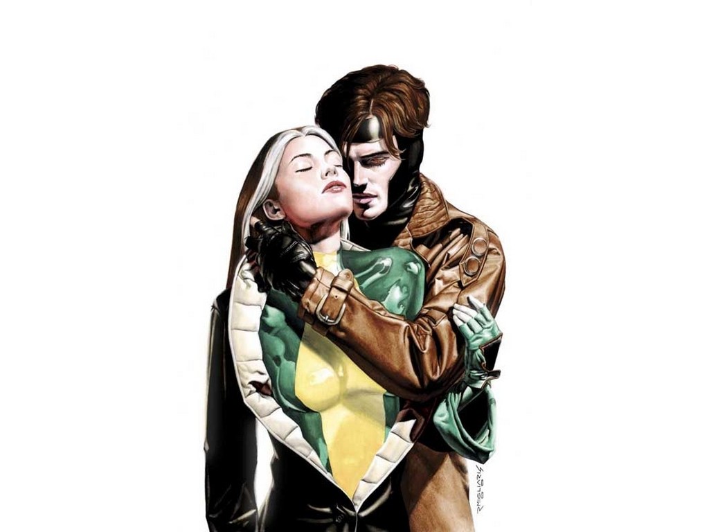 X-Men characters embracing