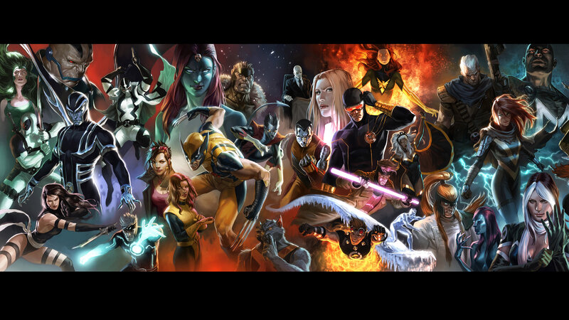 X-Men Characters Group — Black, Dramatic