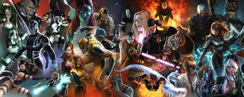 X-Men Characters Group — Red