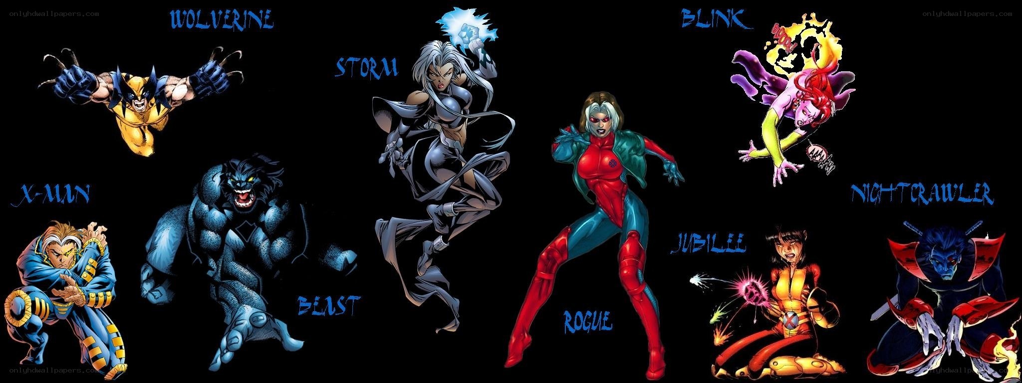 X-Men characters illustration