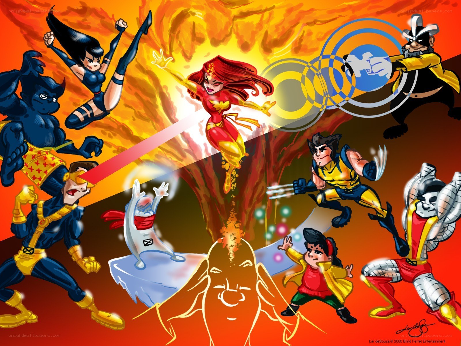 X-Men characters in action