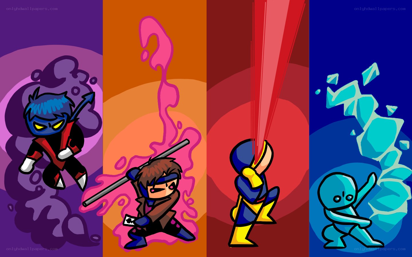 X-Men characters in action