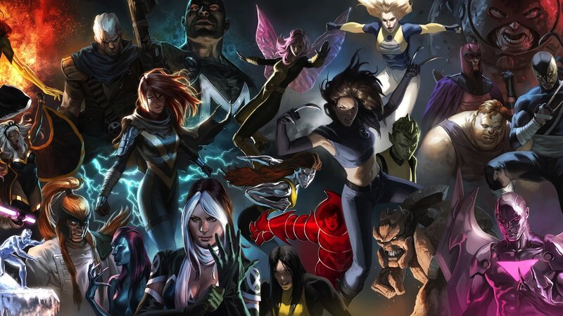 X-Men Characters in Action — Black