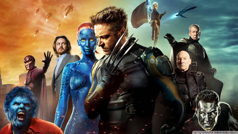 X-Men Characters in Action — Blue, Dramatic