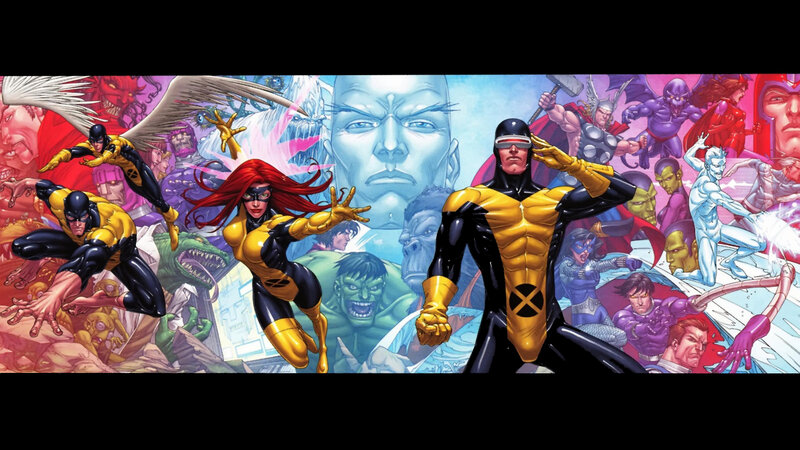 X-Men Characters in Action — Yellow, Dramatic, Comic