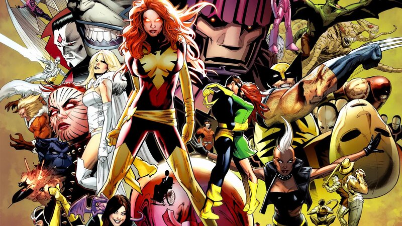 X-Men Characters in Action — Yellow, Dramatic