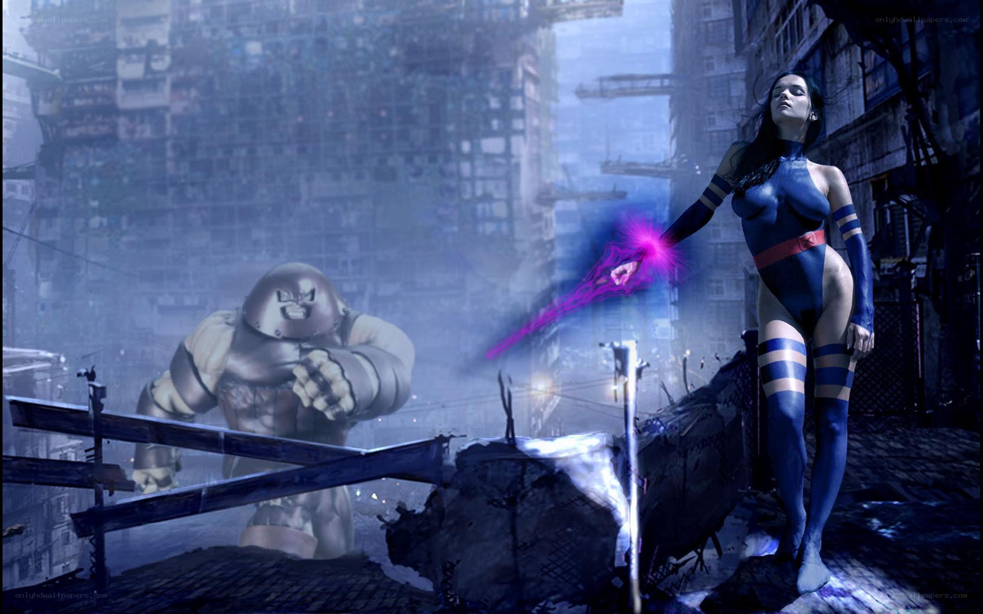 X-Men characters in battle
