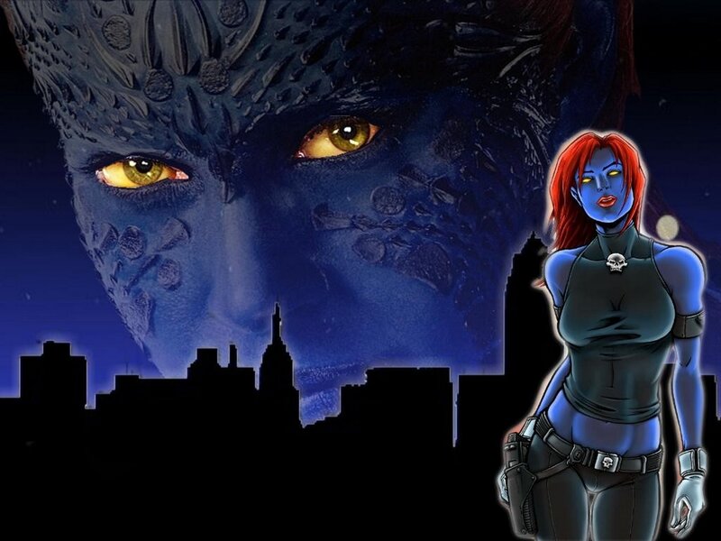 X-Men characters in cityscape
