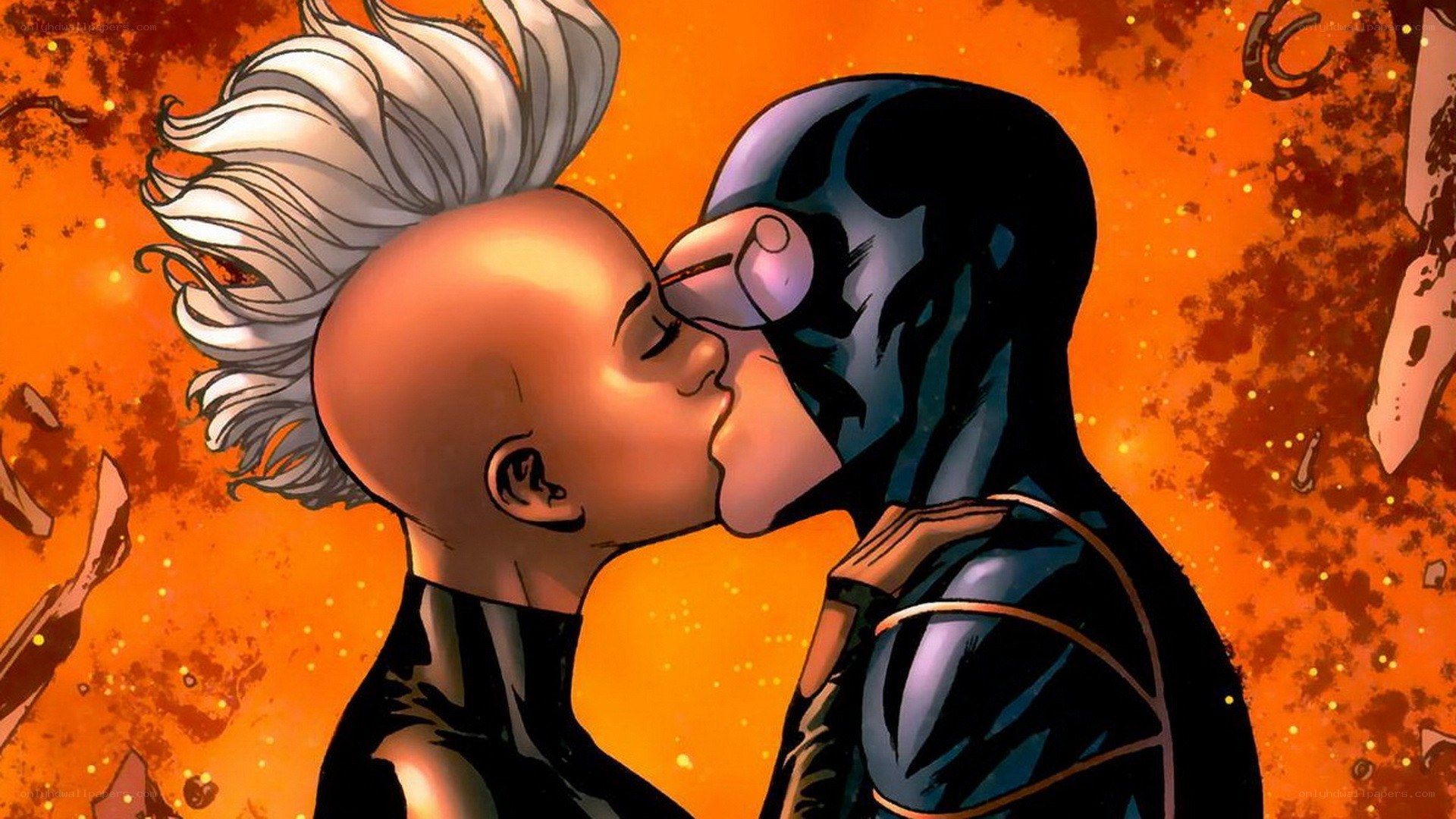 X-Men characters kissing
