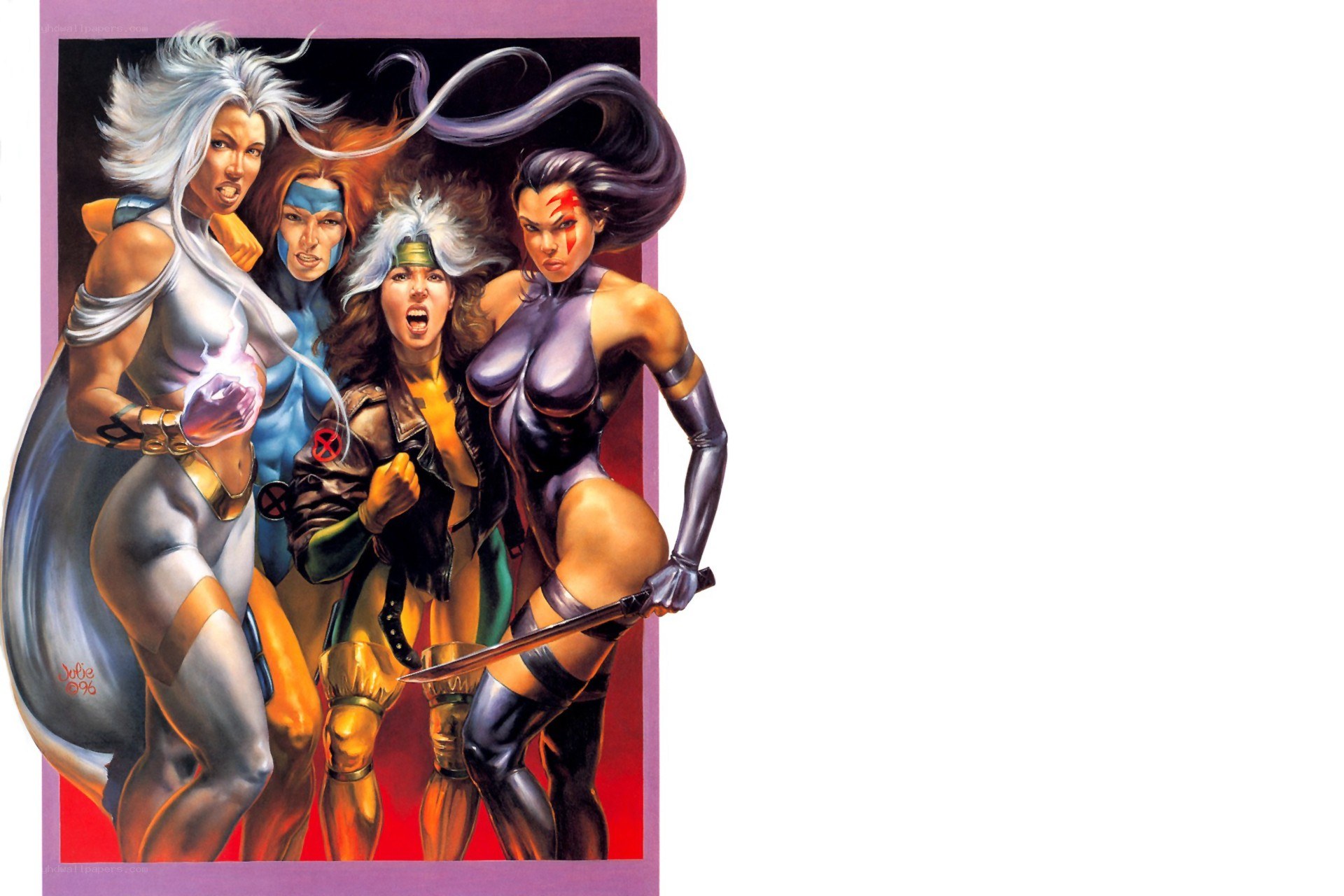X-Men female heroes illustration