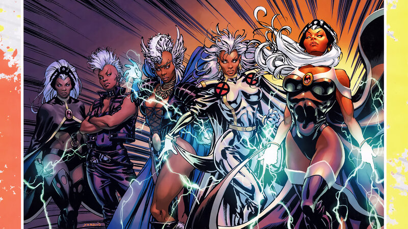 X-Men female heroes in action