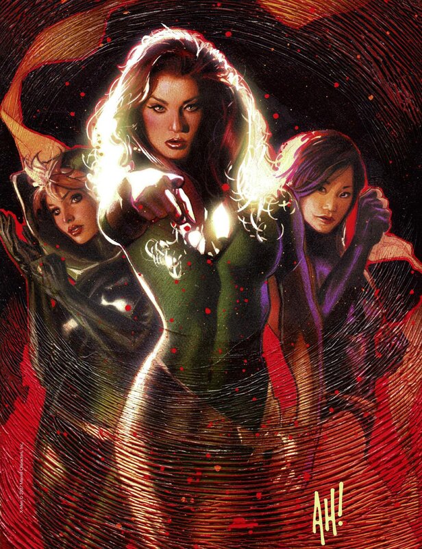X-Men female heroes in action