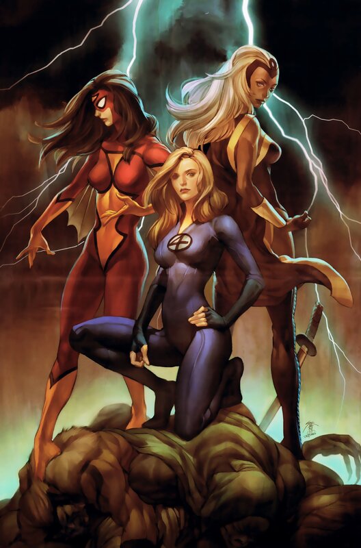 X-Men heroes in storm