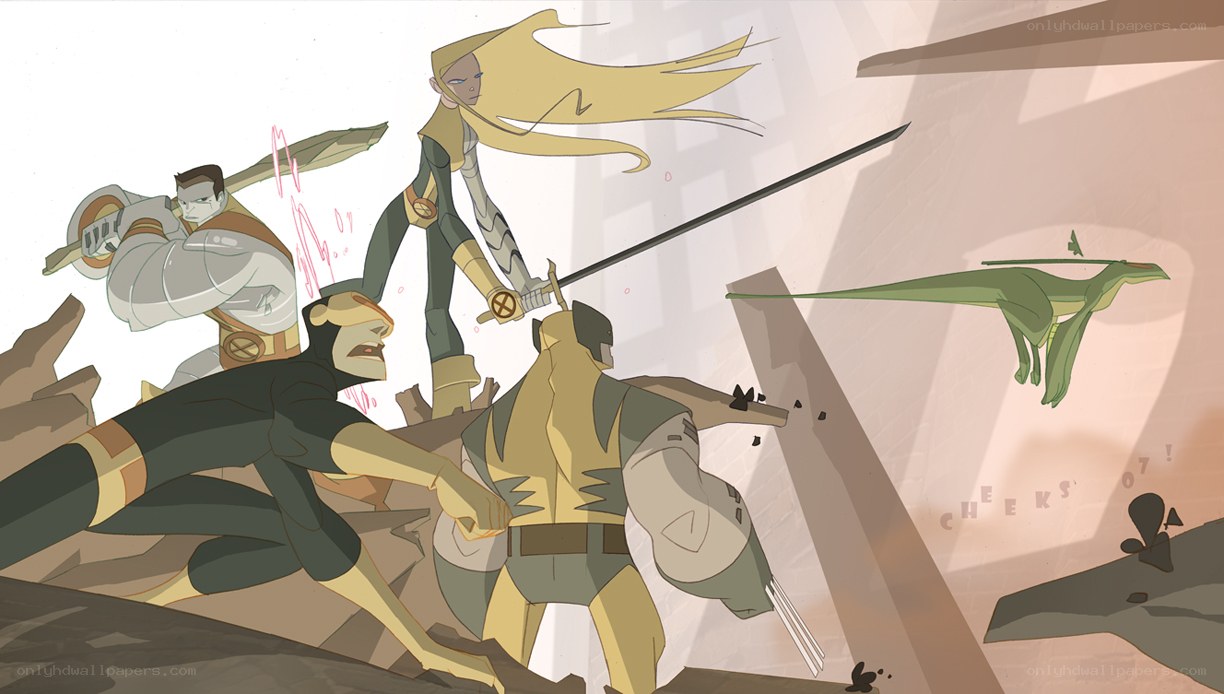 X-Men in battle