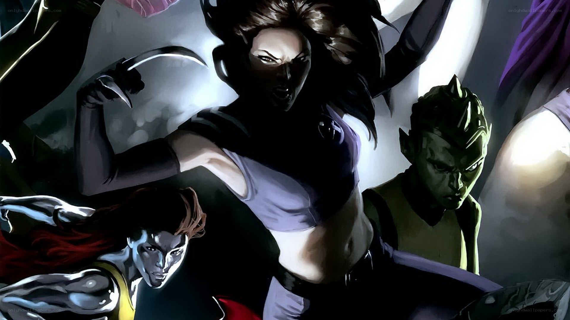 X-Men in battle stance