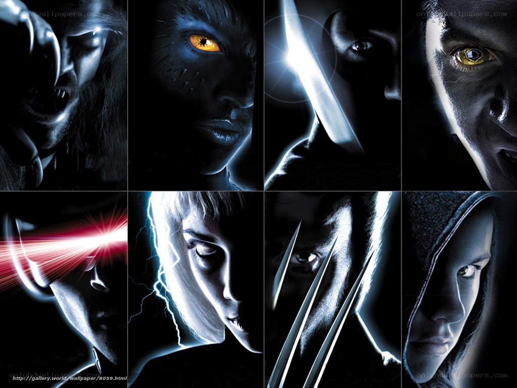 X-Men movie character collage