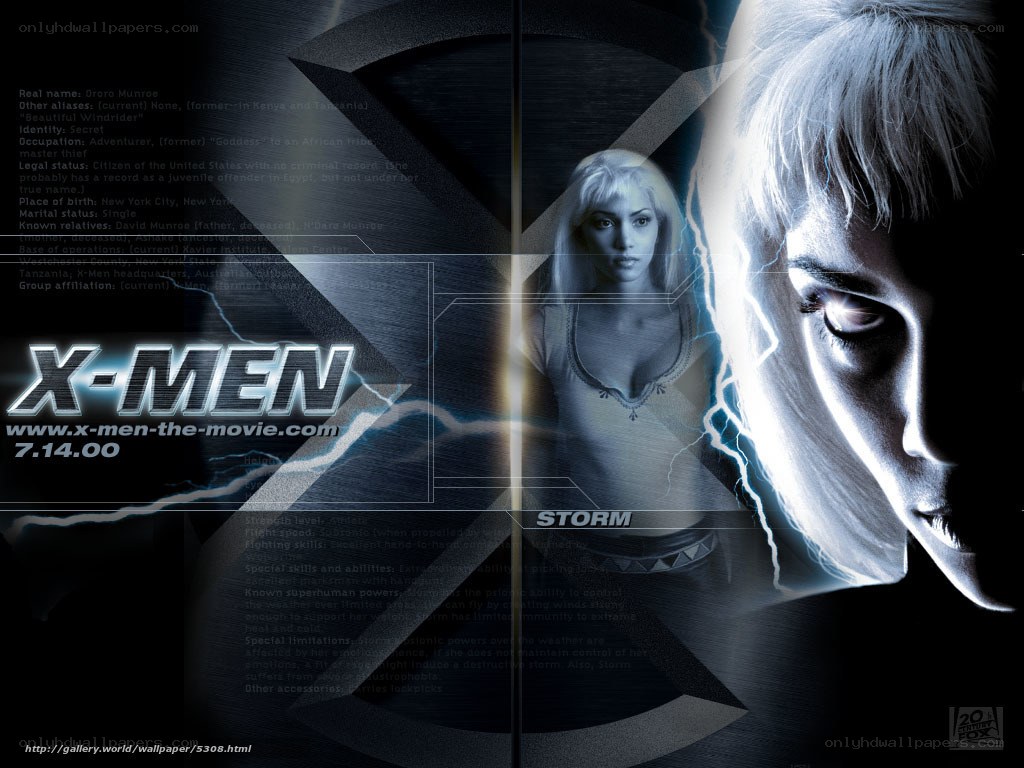 X-Men movie poster featuring Storm