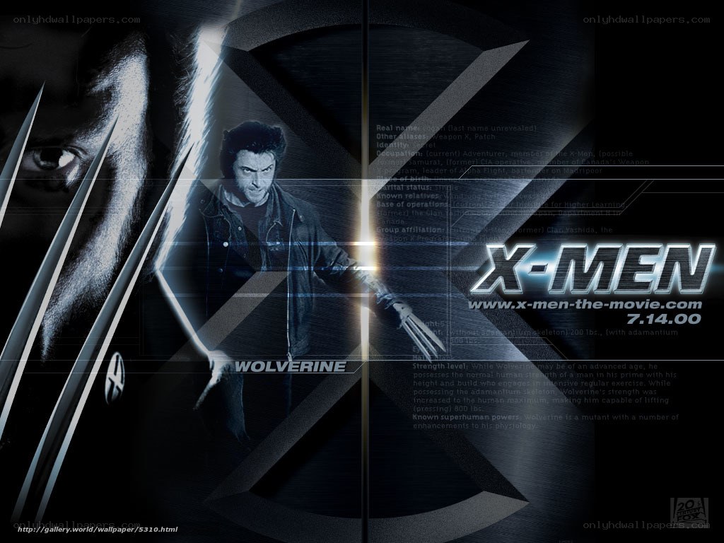 X-Men movie poster featuring Wolverine