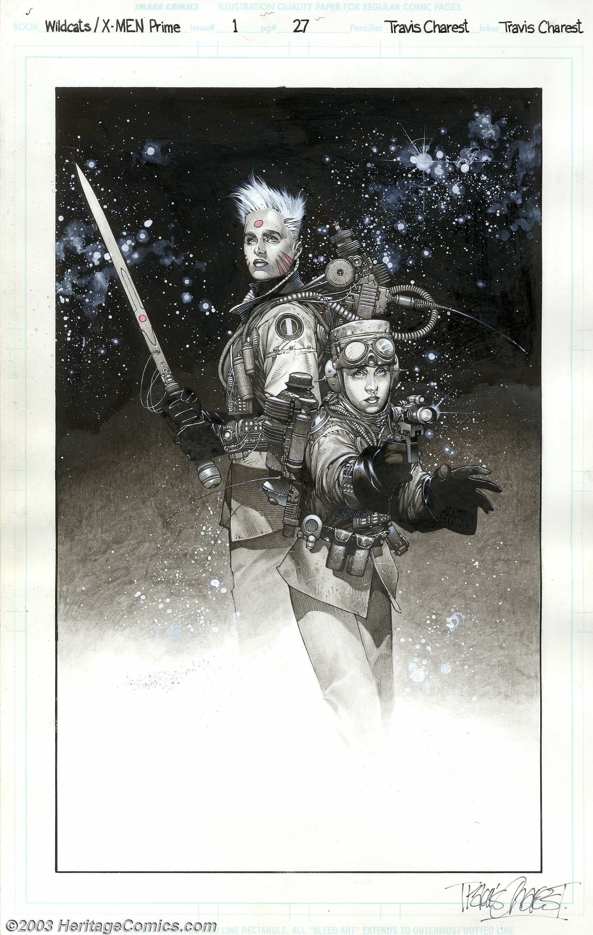 X-Men Prime comic art