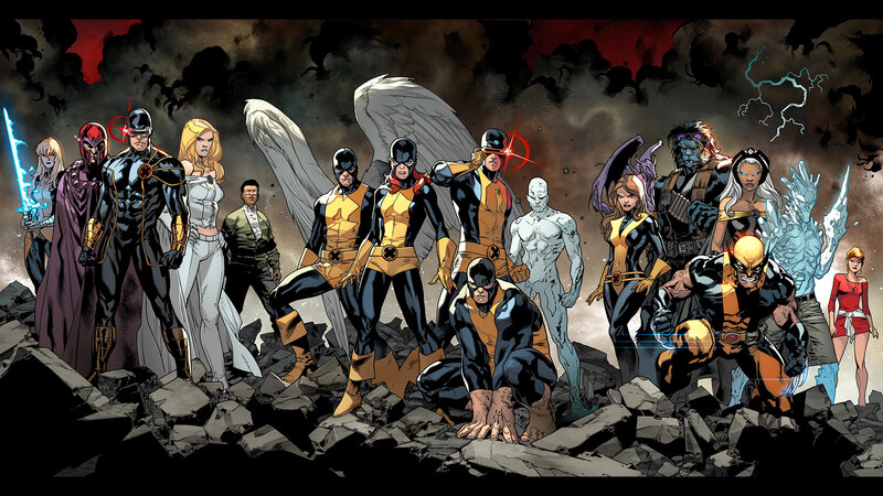 X-Men Team Group — Black, Dramatic, Comic, Superheroes