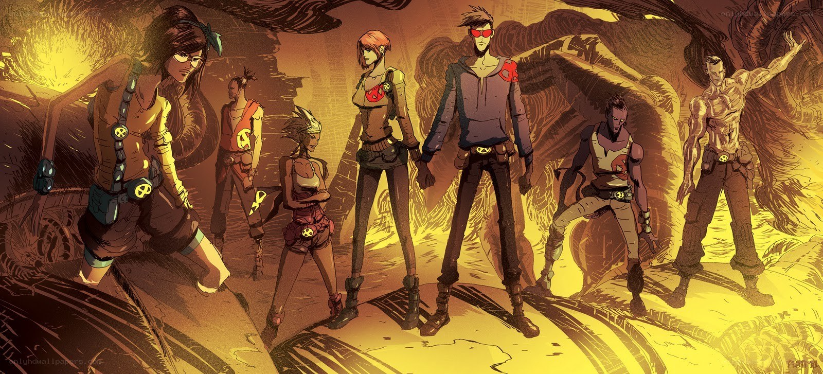 X-Men team in action