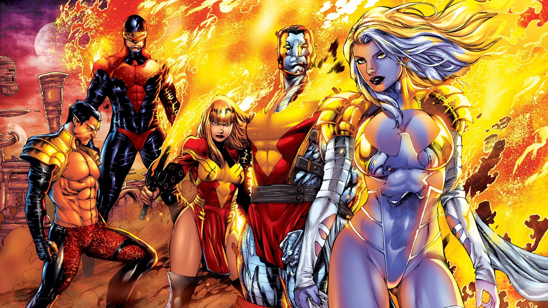 X-Men team in action