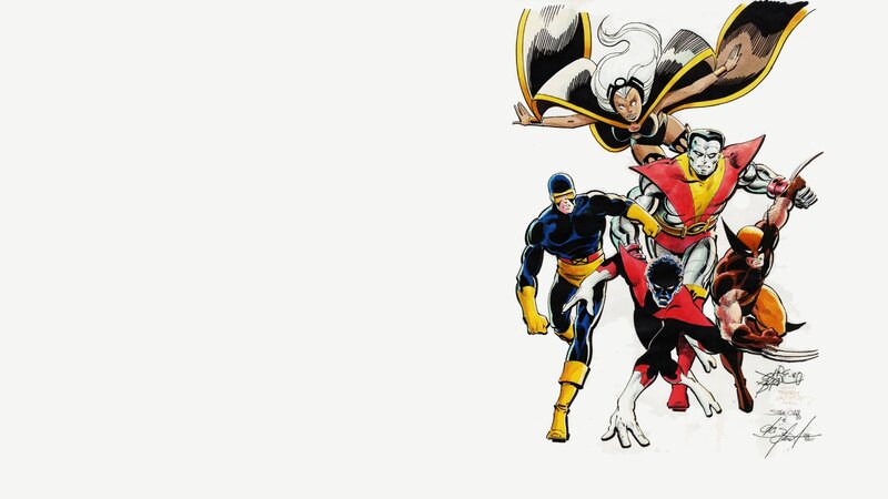 X-Men Team in Action — Red, Dynamic