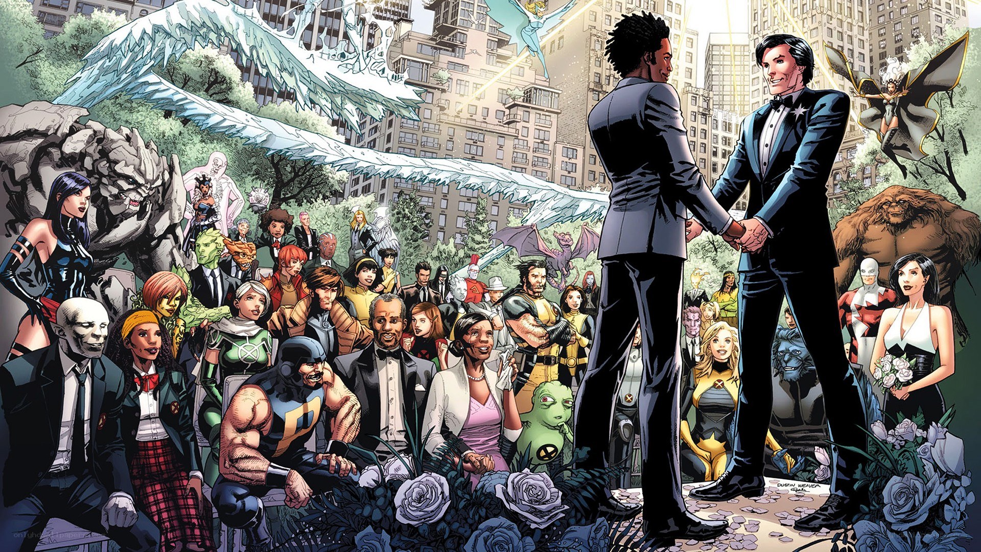 X-Men wedding celebration