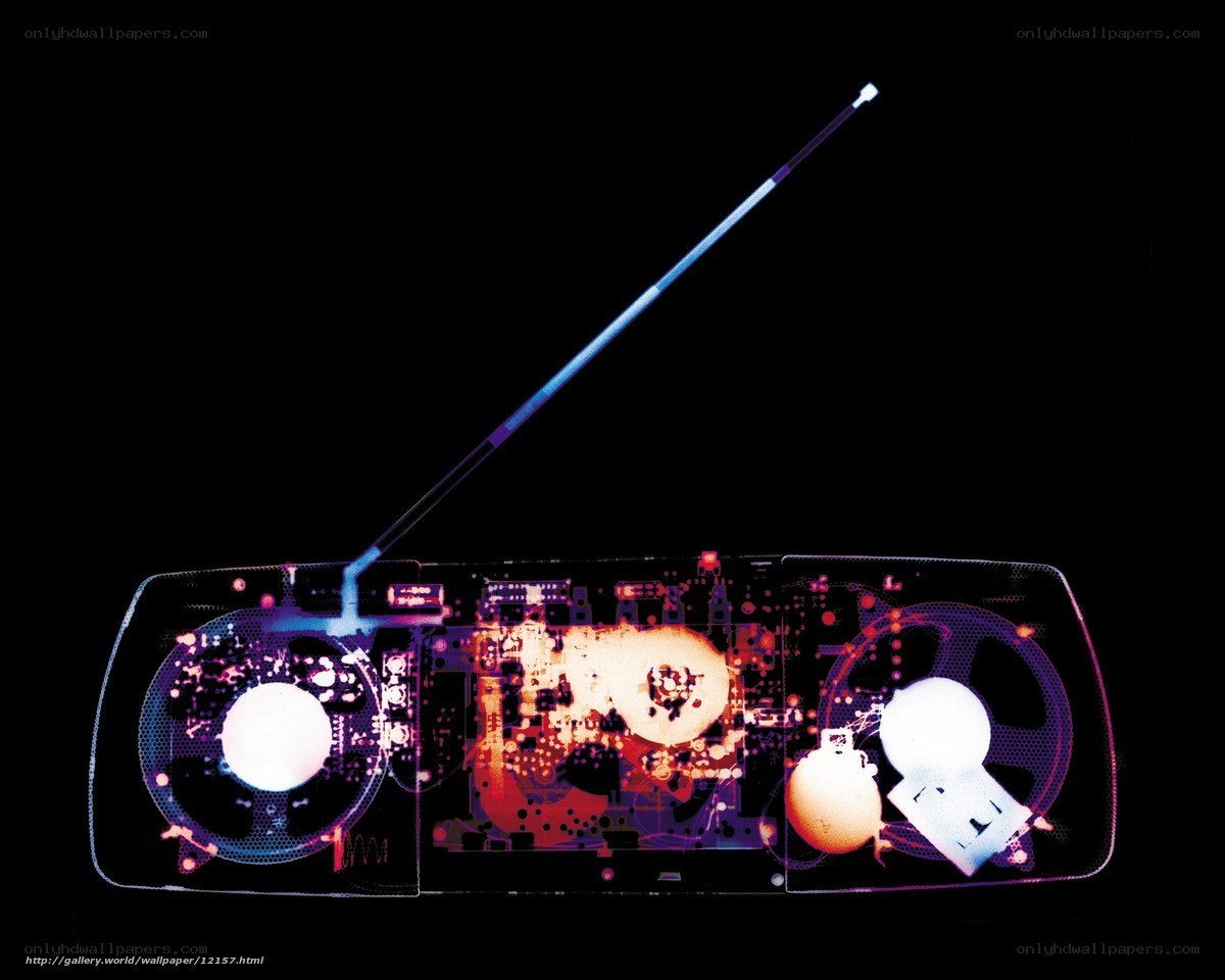 X-ray of a boombox