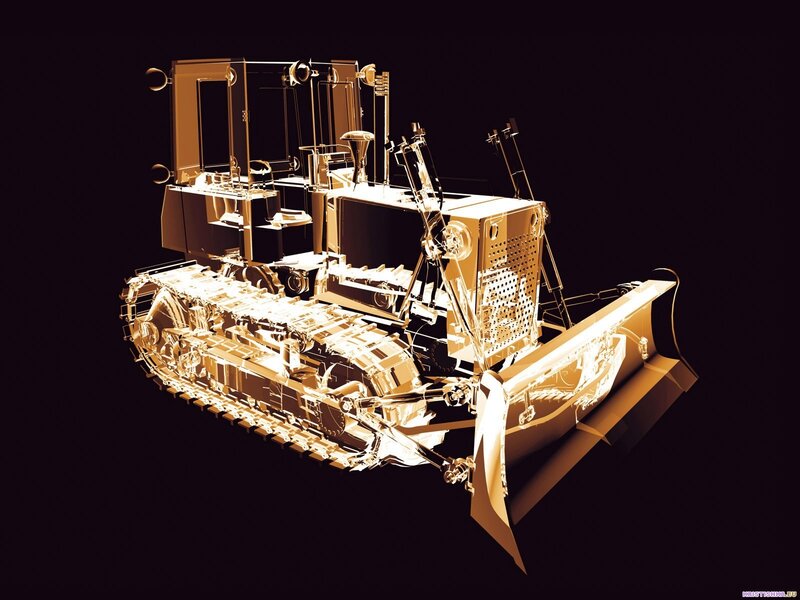 X-ray of a bulldozer