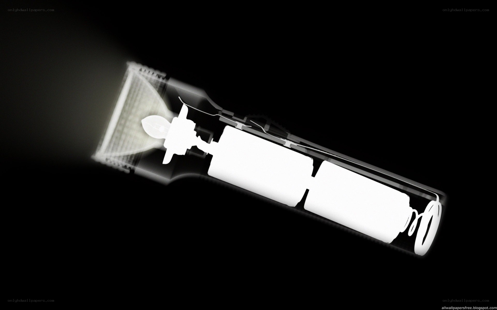 x-ray of a flashlight