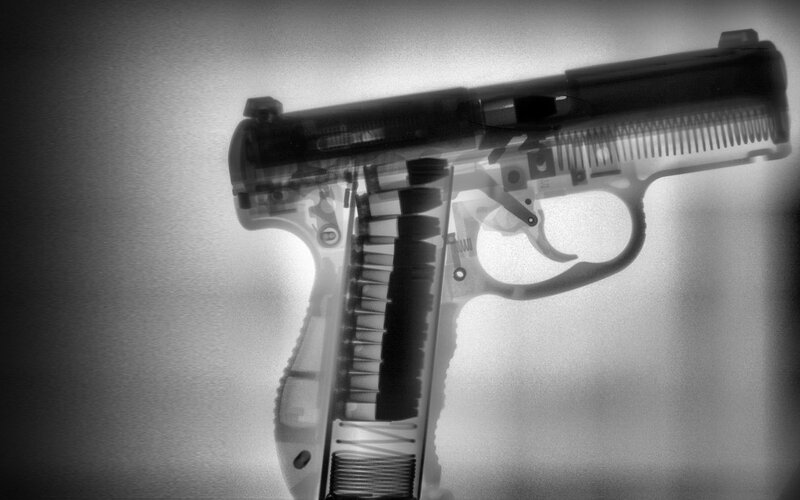 X-ray of a handgun