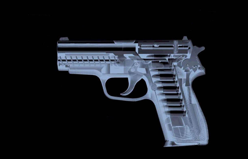 X-ray of a handgun