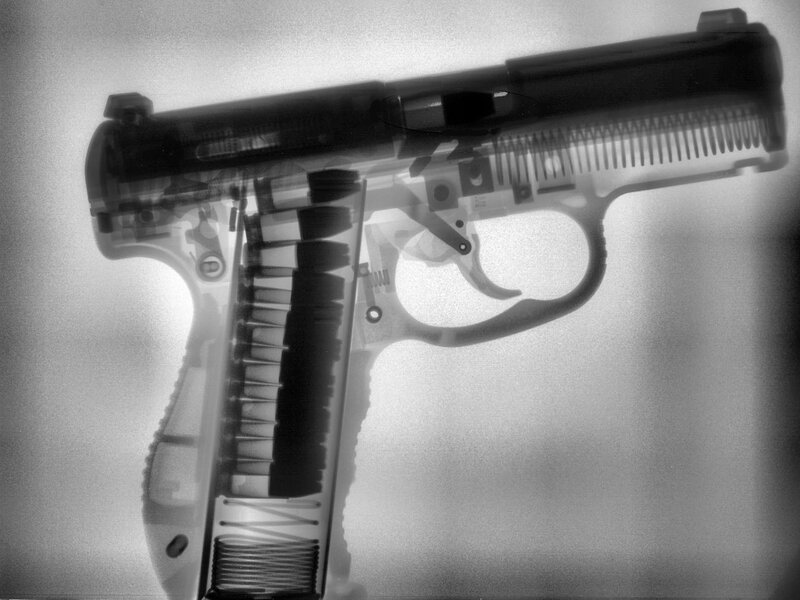 X-ray of a handgun