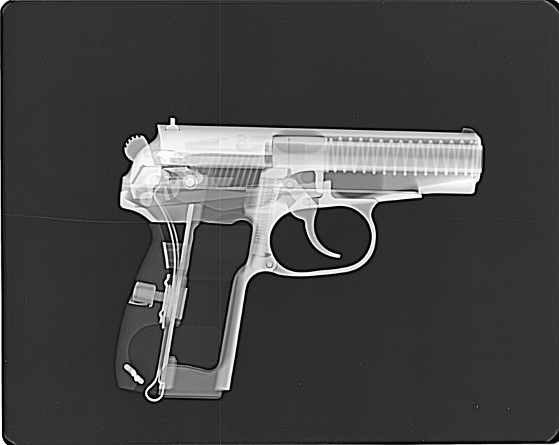 X-ray of a handgun
